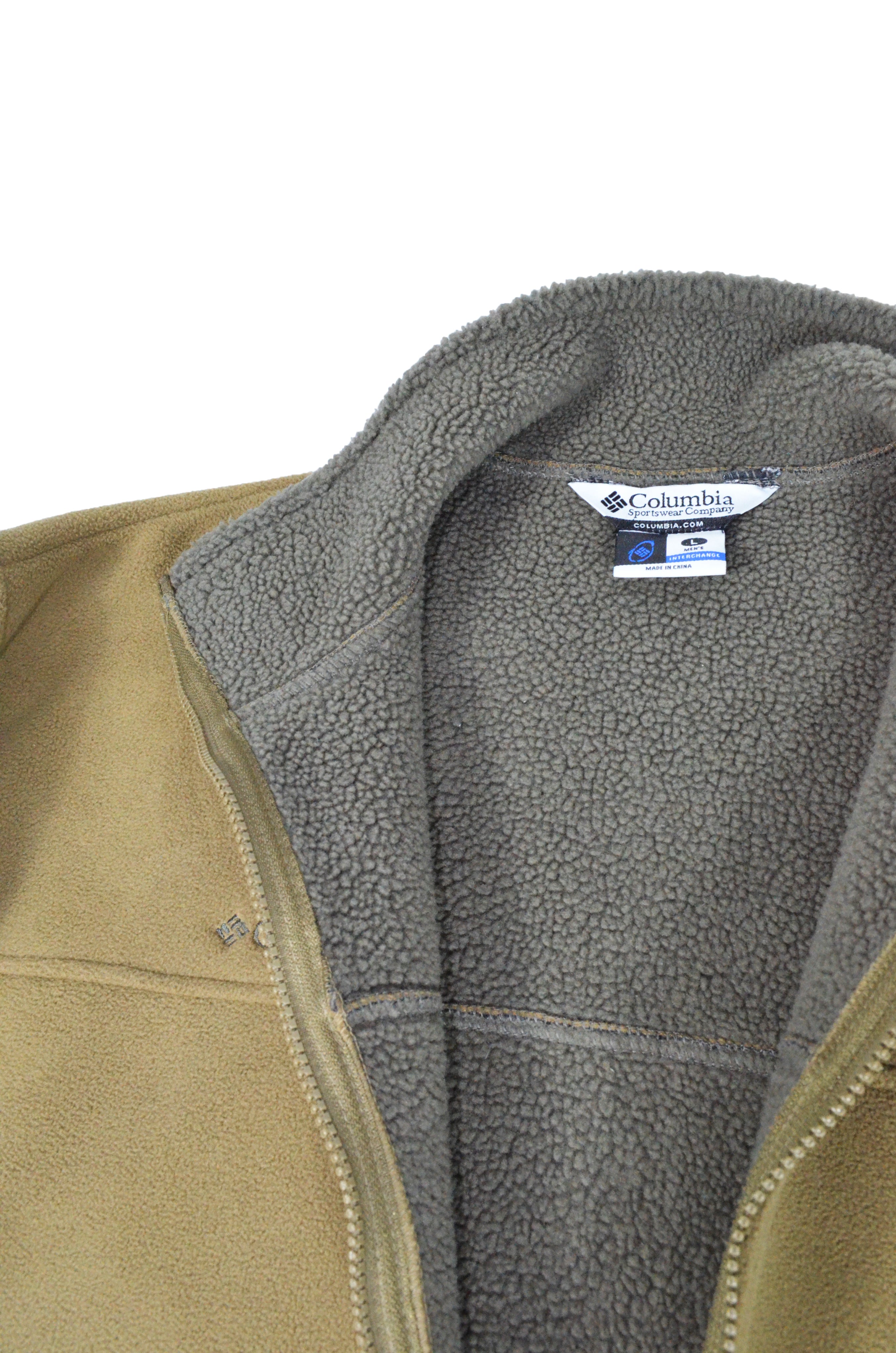Vintage Columbia Fleece Lined Khaki Jacket