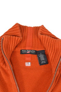 Polo Jeans Ralph Lauren Orange Zip Up Knit