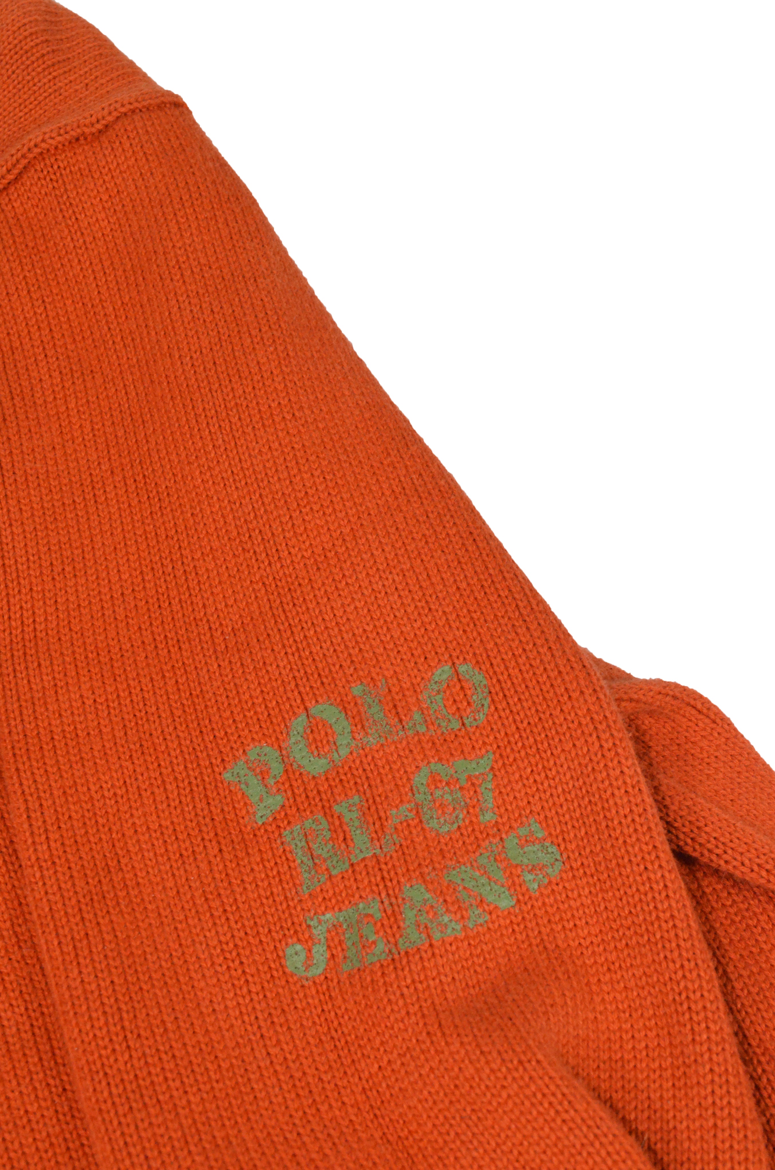 Polo Jeans Ralph Lauren Orange Zip Up Knit